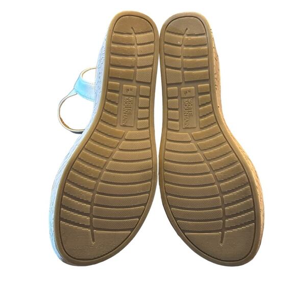 White Mountain Cork Platform Wedge Sandals Strappy Upper Retro 80s NEW Size 6 - Picture 10 of 11